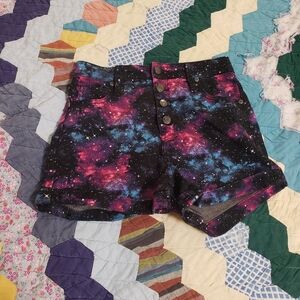 Galaxy Shorts Button Up